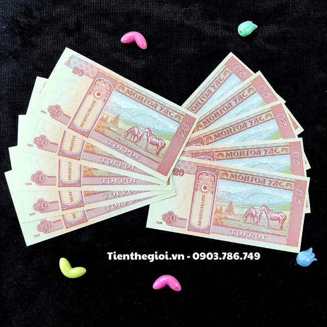 Combo 10 Tờ Tiền Ngựa Mông Cổ 20 Tugrik